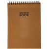 Sketchbook Honsell 33504 - Blocco da disegno Sketchbook Kraft con rilegatura a spirale, formato DIN A4, 120 fogli, 100 g/m², carta kraft robusta e riciclabile in fibre naturali non sbiancate