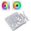VBESTLIFE ARGB Ventola per Telaio, Ventola di Raffreddamento per Dissipazione del Calore Silenziosa a Luce Sincronizzata per Raffreddatori CPU, Raffreddatori d'Acqua CPU, Case di Computer,