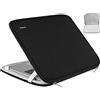 Hsmienk Custodia per laptop da 14 pollici, protettiva e resistente agli urti, a libro, compatibile con notebook, Chromebook e computer portatili HP, Lenovo, ASUS e Acer da 14-15, nero
