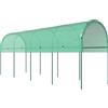 Outsunny Serra resistente all'inverno Serra in telo con tetto ad arco, picchetti di ancoraggio Serra 400 x 120 x 170 cm Verde | Aosom Italy