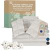 Blumtal cuscino con noccioli di ciliegia riscaldabile per cervicale - cuscino termico noccioli di ciliegio al 100% - cuscino noccioli ciliegia microonde fodera 100% cotone certificata OEKO-TEX - beige