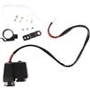 Airshi Presa per Caricabatterie per Porte USB Ricarica Rapida 4.2A Caricatore per Telefono per Moto Display di Tensione Sicuro per Scooter (Voltmetro + Accendisigari)
