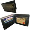 Portafoglio da uomo in pelle nero porta carte di credito tessere pieghevole rfid