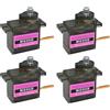 HOOYIJ Confezione da 4 mini servomotori MG90D Full Metal Gear Digital Micro RC Servo Aggiornato SG90 per Arduino RC Smart Car Robot Arm 450 Aircraft Boat Progetti fai da te 180 gradi PWM500-2500
