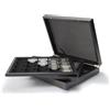 Leuchtturm 347919 Cassetta per Monete VOLTERRA DE Luxe - 60 Capsule QUADRUM/Portamonete 50 x 50 mm - campi Quadrati - Nero