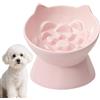 Generico Rialzata Per Gatti - Pro | Anti-Ingozzamento In Ceramica Da 15x15x13 Cm | Portaciotole Alto Ergonomico Antivomito Per Alimentazione Lenta Gatto E Cuccioli Da Interno Hardware