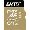 Emtec 64GB Scheda MicroSD Emtec SDXC CL.10 Gold [ECMSDM64GX]