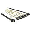 Delock Cavo sas Delock Mini SAS HD -> 4x Sata 7Pin +Sideband 1.00m [83322]