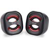 Equip Mini altoparlante Equip USB jack da 3.5mm Nero/Rosso [245331]