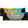 Kingston Ram DIMM DDR4 64GB Kingston Fury Renegade RGB 3200MHz CL16 1.35V Nero [KF432C16RB2AK2/64]