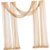 Sharplace Arco nuziale in chiffon runner da tavolo pergolato drappeggio decorativo leggero tovaglia tovaglia per eventi domestici sul palco, Oro