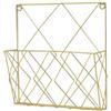 Baoblaze Porta riviste da parete in metallo, porta giornali e libri, brochure decorativo minimalista in ferro, riviste, Oro