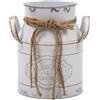 SZLIFE Centrotavola rustico in stile francese, vaso shabby chic, vaso rustico per fiori per ufficio, Bianco