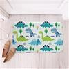 Loussiesd Tappeto da bagno antiscivolo con dinosauro a forma di dinosauro, per animali della giungla, in microfibra, traspirante, per interni e piante, 50 x 82 cm