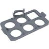 Rcniso Set di Vassoi per Uova per Piastra Rotonda con 6 Anelli Rimovibili, per Pancake in Silicone Resistente Al Calore, Facile da Pulire, Cottura Versatile, 1 Vassoio per Anelli per Uova