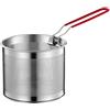Sharplace Cestello in acciaio per friggere con manico per patatine e pasta, 14 Cm