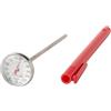 Taylor Termometro analogico da cucina per carne, barbecue, cottura istantanea, con clip per tasca rossa, quadrante da 2,5 cm