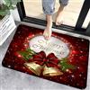 GUOCU Tappeti Natalizi Zerbino di Natale Creativo,Tappeti Bagno Antiscivolo con Motivo Natalizio,Tappetino da Bagno,Tappeto Cucina,Moquette,Zerbino di Benvenuto da Esterno per Interni D 60x90CM
