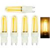VANSUKY 5pcs G9 4 Watt Lampadine a luce bianca calda a LED, dimmerabile 4W 3000K 4 lampade a incandescenza COB LED, AC220V-240V, equivalente a lampada alogena 40W, angolo a 360 °.