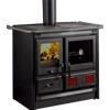 La Nordica Extraflame Cucina a Legna 7015448 Rosa L 5.0 VST Nero Antracite 9.5Kw - PRONTA CONSEGNA