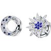 Lieson Plugs Dilatatori Orecchio 10mm, 2 Pezzi Dilatatore Acciaio Chirurgico Stella e Luna con Zirconi Piercing Dilatatori 00G Argento