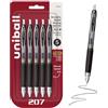 Uni-Ball Uniball™ 207 penne gel, inchiostro nero, punta ultra micro da 0,38 mm, 5 pezzi