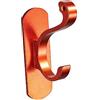 CHILDWEET 1pezzi Gancio Da Muro Colorato Alluminio Appendiabiti Multifunzionale Senza Perforazione Per Abbigliamento Asciugamani e Cappelli Design Creativo e Resistente Arancione