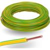 Kalitec Cavo Unipolare H07V-U 1,5 mm² - Filo per Messa a Terra da 10 m | Conduttore rigido in rame verde-giallo ideale per impianti elettrici, cablaggio di quadri e installazioni fisse in canalina