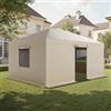 VEVOR Copertura Invernale per Gazebo, per Gazebo Rigidi da 3,70 x 4,92 m, Copertura per Tutte le Stagioni con Pareti Laterali e Finestre in Rete, per Ripari Chiusi, non Inclusi