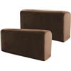 Whychstore Eleganti copribraccioli elastici per divano, poltrona, polvere e olio, 2 pezzi, colore: cachi