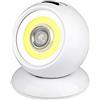 Weiqiao® - Luce notturna a LED a infrarossi, sensore di movimento, rotazione di 360°, luminosità regolabile con base magnetica per porta da parete o armadio (B)