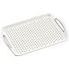 Kesper-Vassoio antiscivolo, in plastica, colore: bianco, 45,5 x 32 x 4,5 cm