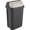 keeeper Pattumiera con Coperchio a Scorrimento, 25 L, Rasmus, Grigio Grafite