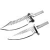 2 LAMA COLTELLO FAI DA TE GREZZO BLANK BLADE LAMA FISSA CACCIA ACCIAIO INOX