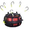 Smarbettiy Ami da pesca per rig per doppio gancio Reverse Design ABS metallo nero 4 # 6 # 8 # 10 # 12 # facile installazione per pesci che nutrono il fondo in acqua dolce salata (10 #)