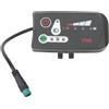 Jelquix Pannello di Controllo Display LED per Bici Elettrica con Cavo Resistente per Manubri da 22,2 Mm, Spina Maschio 5P Impermeabile Facile Installazione, Adatto per Modifiche, per Gli (36V)