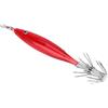 Funien da Pesca per Calamari Esca Attrezzatura da Pesca Terminale 50 Pezzi Plastica in Acciaio Inossidabile 3D Fish Eye Luminoso Calamaro Coda Che Si Illumina (Rosso)