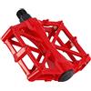 POENVFPO Pedali per Bici da Ciclismo in Lega di Alluminio Pedali per Bici, Pedali Leggeri per Bici da Ciclismo Pedali per Mountain BMX Pedali per Bici da Strada (rosso)