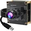 ELP Modulo fotocamera USB ad alta velocità 4K 60FPS per computer, mini UVC 2160P USB3.0/2.0 Lightburn telecamere per Windows, Linux, Mac, Pi, grandangolare 85° (H) IMX678 Webcam Board per PC Laptop