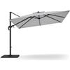 Arreditaly Ombrellone 3x4 Metri Con Braccio Retrattile Per Piscina Gazebo Terrazze Bar Hotel In Acciaio Inossidabile Braccio Rotabile 360° Telo Impermeabile Resistente Ai Raggi UV Grigio Chiaro