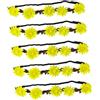 VICASKY 5 Pezzi Fasce per Ghirlanda Girasoli Hawaiana Fluorescente Stile Boho per Feste Spiaggia e Danza