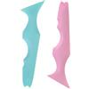 PLAFOPE Stencil per Eyeliner e Supporto Dita Ergonomico 2 Pezzi in Silicone Design Multiangolare per Trucco Occhi Preciso e Facile Strumento Riutilizzabile per Principianti