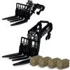 JAMARA 423286 Caricatore Frontale con Forcella con 4 Palline da Fieno per Trattore radiocomandato 1:24S, Pinza per Palline, Giocattolo per Palline di Paglia, Accessori per Trattore RC 1:24S (405340