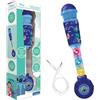 Lexibook, Disney Stitch, Microfono Luminoso per Bambini, Giocattolo Musicale, Altoparlante Integrato, Effetti Luminosi, Ingresso Aux-in, Blu, MIC90DLXB