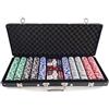 Grimaud Smir 360355 - Set da Poker Grimaud, 500 fiches americane, valigetta nera in alluminio [importato dalla Francia]