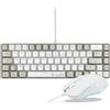THE G-LAB Combo tastiera e mouse da gioco THE G-LAB Hydrogen, AZERTY, con cavo, 6400 DPI, bianco/grigio, RGB