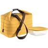 Guzzini Borsa Termica Grande con Tracolla On The Go, Ocra, Borsa 30 x 18 x h30 cm, Contenitore 19.6 x 19.6 x h7 cm, 1400 cc