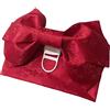 rockible Accappatoio Tradizionale Giapponese Pre-annodato Jacquard con Fiocco Tsukuri OBI, Accessori per Accappatoio, Rosso
