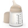 Suavinex Biberon Speciale Allattamento Zero.Zero 180 ml - Light Nude