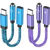 Flecom Samsung Galaxy S25 Ultra USB C a 3,5 mm adattatore audio USB C adattatore jack cuffie ricarica rapida per Samsung Galaxy A56 A36 A26 A16 S25 Plus S24 Ultra S24FE S23FE S22 A35 A15, con cavo dongle da